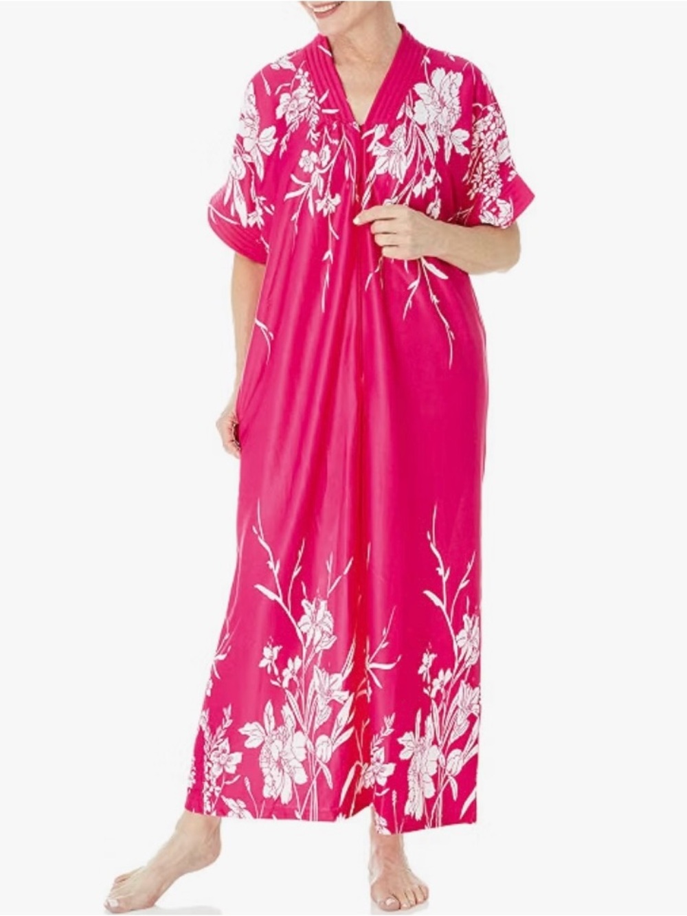 Women’s Pink Floral Caftan Nightgown